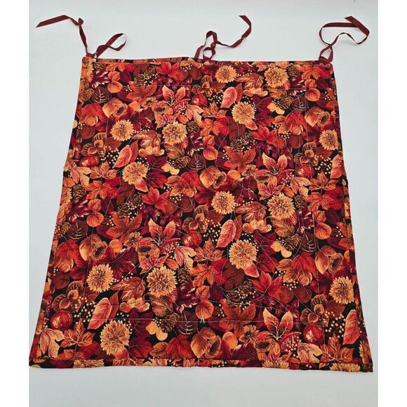 Handmade Autumn Floral Quilt Wall Hanging Decor With Ties Signed By Sheri hoss - Picture 5 of 9